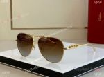 Copy Panthere Cartier Aviator Sunglasses Brown Fading lens